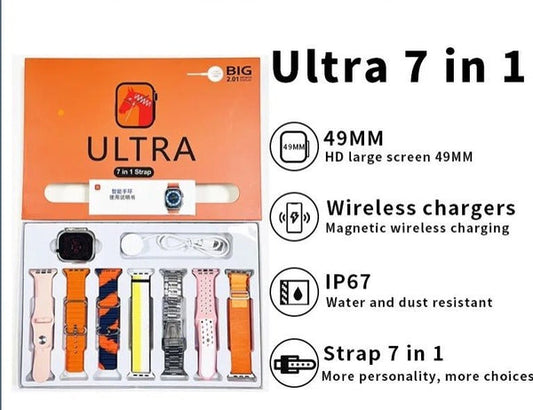 UltraX 7-in-1 Smartwatch – Multi-Strap Edition