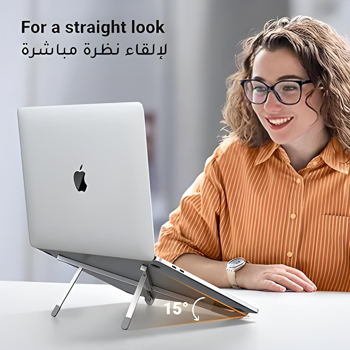 Portable Aluminum Adjustable Laptop Stand (Up to 15.6")
