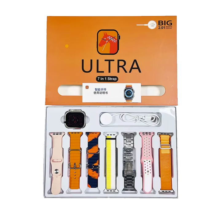 UltraX 7-in-1 Smartwatch – Multi-Strap Edition